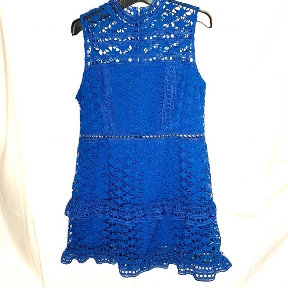 🌺Blue TIERED LACE DETAIL DRESS From VENUS - Picture 2 of 7